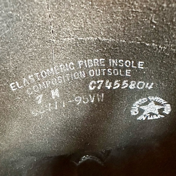 !! SOLD !! — *VINTAGE 1994* HARLEY-DAVIDSON Tall Black Moto Boot 7 -USAMade - Picture 3 of 9